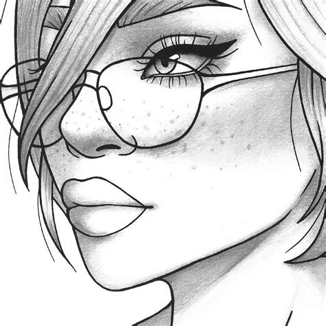 Printable Coloring Page Girl Portrait And Clothes Colouring D2e