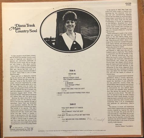 Vintage Lp Diana Trask Miss Country Soul 1976 Pickwick International