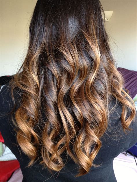 finally got my black to caramel ombre all thanks to an amazing stylist from the gene juarez