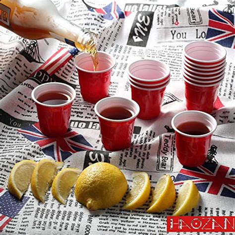 haozan 100ct 2oz mini red shot cups disposable and small size perfect for party tastings