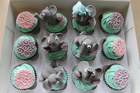 These elephant baby shower invitations set the scene for a sweet affair! Cupcake Carousels: Baby Elephant Cupcakes!