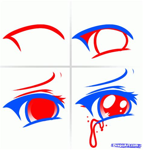 Connect the top and bottom parts of the bump to form the iris and then a small oval shape inside it for the pupil. Anime Drawing Design how to draw anime eyes crying step by ...
