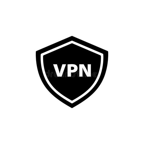 Vpn Icon In Black Virtual Private Network Vector Eps 10 Stock Vector