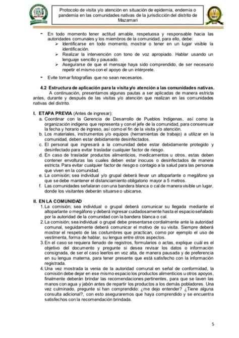 Candidato/a por el distrito null. Mazamari aprueba protocolo de atención a pueblos indígenas ...