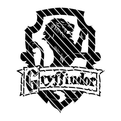 Harry Potter Gryffindor Crest - Simple SVG file | Gryffindor crest