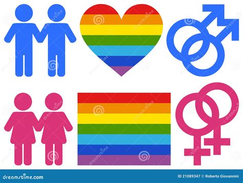 Gay And Lesbian Symbols Stock Vector Illustration Of Bisexual 21089347