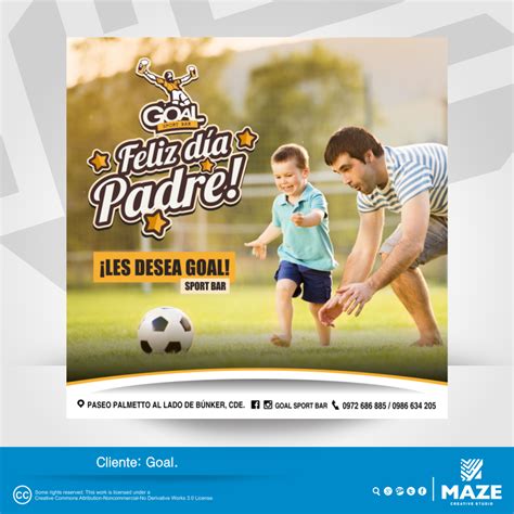 Diseño Flyer Por El Día Del Padre Goal 2016 Maze Creative Studios
