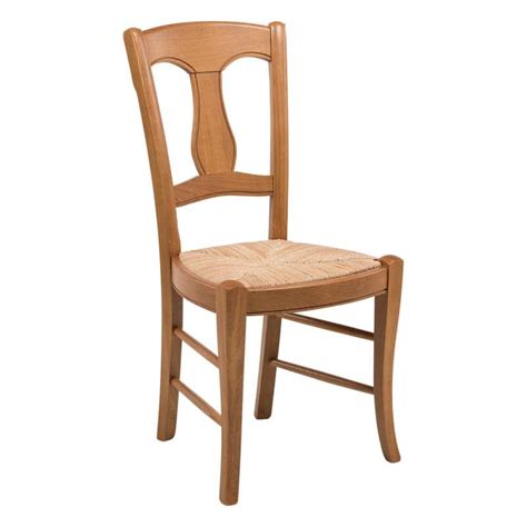 Chaise rustique en paille de seigle et chêne massif - 263 | 4-pieds.com
