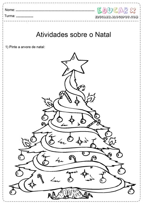 Desenhos Para Colorir Arvores De Natal Pensando Em Como Os Alunos Irão