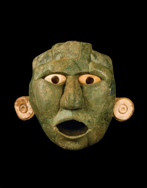 A Ceremonial Mayan Jade Mask Found In Quintana Roo 600 900 Ce Now On
