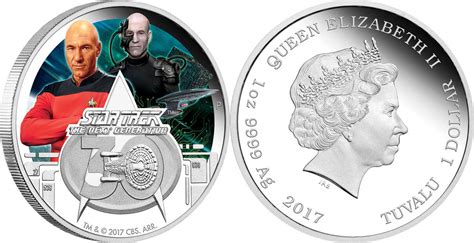 1 Dollar Star Trek Next Generation 30th Anniversary 1 Oz Silver Coin 1