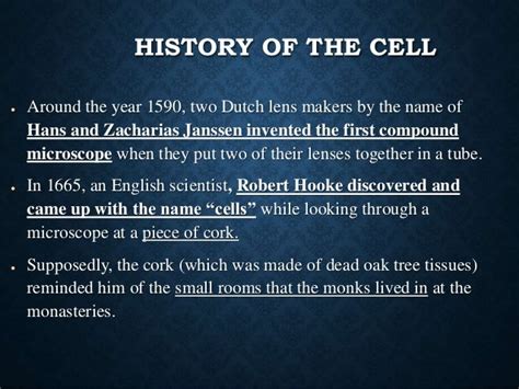 The History Of Cells And Cell Theory