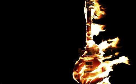 Flaming Guitar Wallpapers 4k Hd Flaming Guitar Backgrounds On