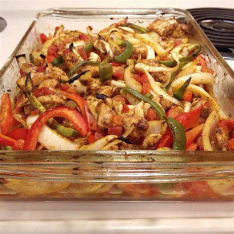This helps crisp up the potatoes as they bake. Oven Baked Chicken Fajita