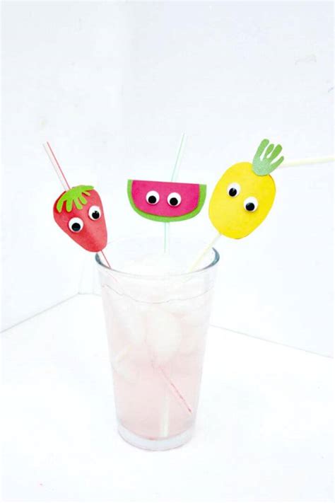 25 Easy Diy Straw Toppers Try Your Own Now Diy Crafts