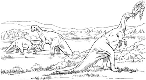 Download Disegno di Camptosaurus, dinosauro erbivoro da colorare | Disegni da colorare e stampare gratis