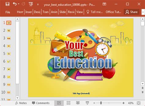 Animated Best Education Powerpoint Template Education Templates