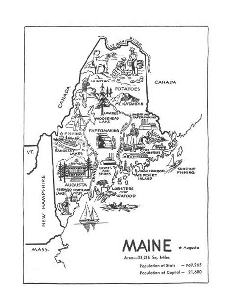 Maine Coloring Pages