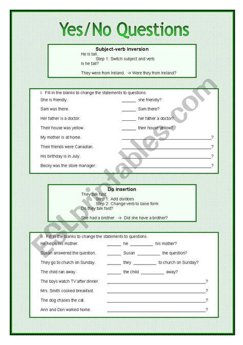 Yesno Question Review Color Esl Worksheet By Suethom