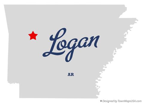 Map Of Logan Logan County Ar Arkansas