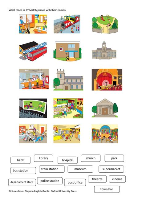 Places In The City Interactive And Downloadable Worksheet You Can Do