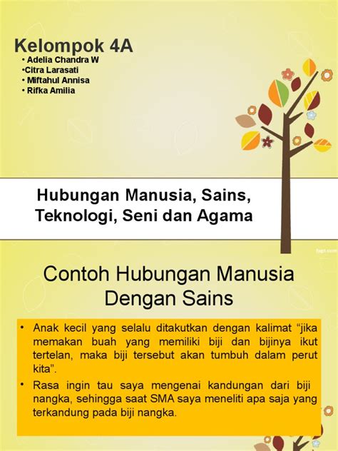 Pengaruh tersebut diantaranya sebagai berikut hubungan manusia, sains,teknologi, seni, dan agama