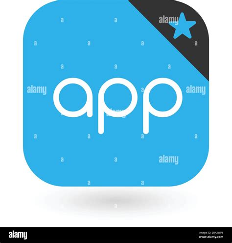 Blue App Icon Button Template With Shadow For Internet Sites Web User