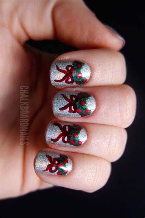 easy winter  christmas nails designs