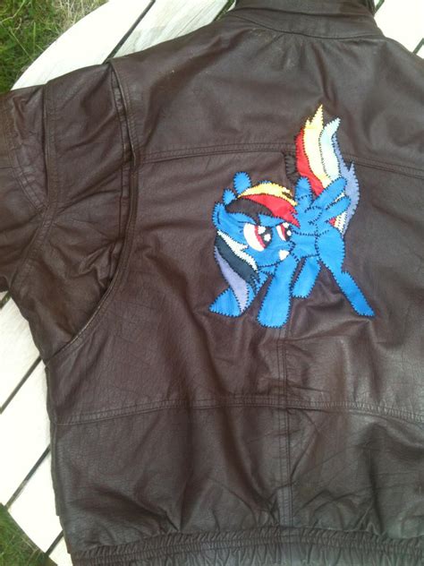 Rainbow Dash Leather Jacket Detail Shot By Vulpinedesigns On Deviantart