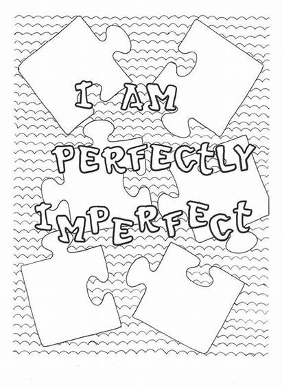 Coloring Pages Am Imperfect Perfectly Positive Affirmations