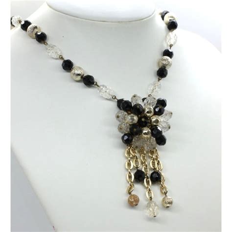 Vintage Jewelry Vintage Miriam Haskell Era Cluster Necklace