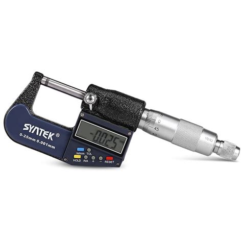 Syntek Multifunctional 0 25mm Stainless Steel Digital Micrometer