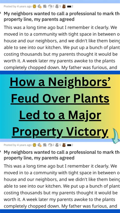 How A Neighbors Feud Over Plants Led To A Major Property Victory Artofit