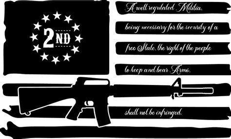 A Well Regulated Militia Usa Flag And Rifle 2nd Amendment Free Svg
