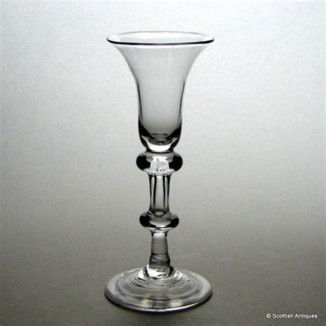 Georgian Balustroid Wine Glass With A Hollow Knopped Stem C1745 Glass Crystal Stemware