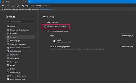 Gude How To Continue Where You Left Off In Microsoft Edge