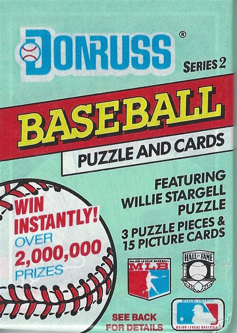 1990 Donruss Series 2 Baseball Puzzle And Cards