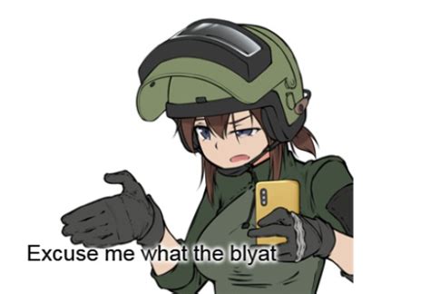 Excuse Me What The Blyat Anime Version Blank Template Imgflip