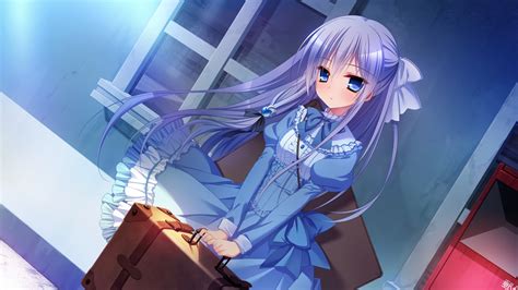 Ayashiro Kagari Blue Eyes Bow Dress Front Wing Game Cg Innocent Girl