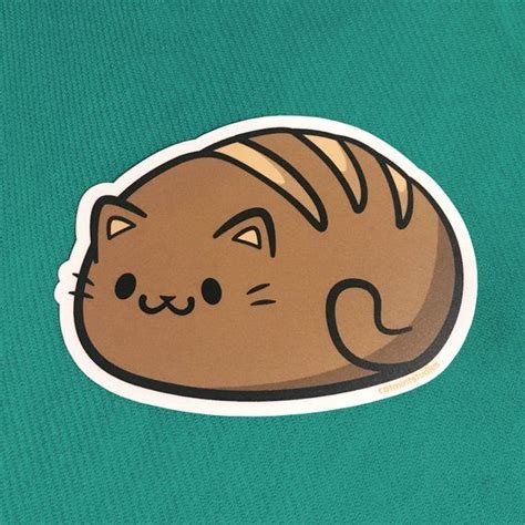 Cat Loaf Vinyl Sticker Cute Bread Kitty Decal Funny Cats Waterproof
