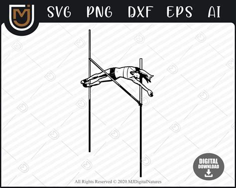 Pole Vault Svg Athlete 05 Pole Jumping Svg Track And Field Etsy In