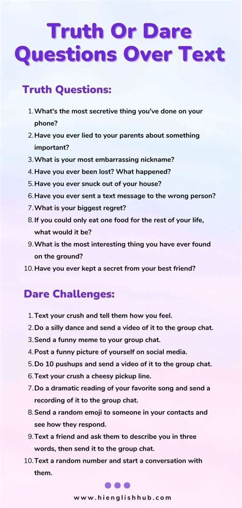 319 Fun And Exciting Truth Or Dare Questions For All Occasions Hi English Hub