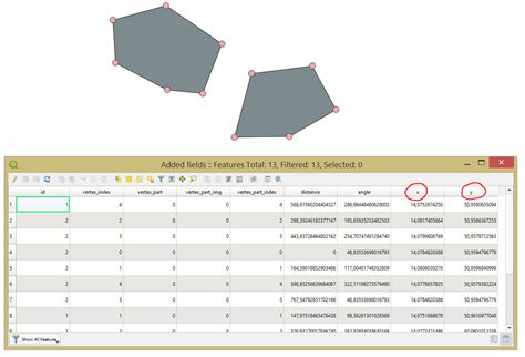 Gis Extracting Latitude Longitude From Polygon Vertices In Qgis
