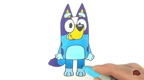 Bluey Drawing And Coloring How To Draw Bluey Youtube