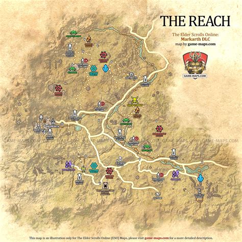The Reach Map The Elder Scrolls Online Eso