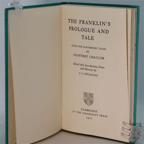 The Franklins Prologue And Tale Frost Books And Artifacts Limited