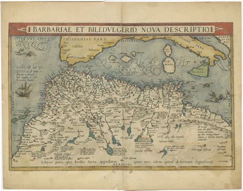 Antique Map Of North Africa By Ortelius C1600