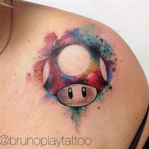 Mario Mushroom Gamer Tattoos Nerd Tattoo Gaming Tattoo Pin Up
