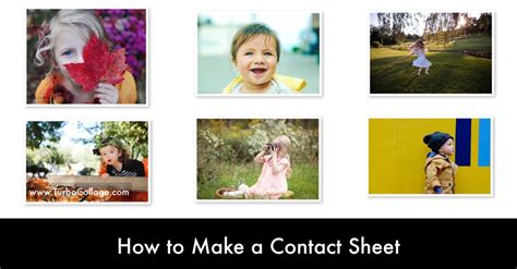 How To Make A Contact Sheet Turbocollage