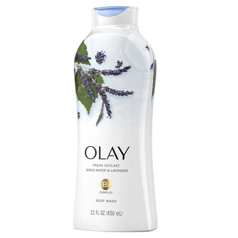 Olay Fresh Outlast Body Wash Birch Water And Lavender 22 Fl Oz